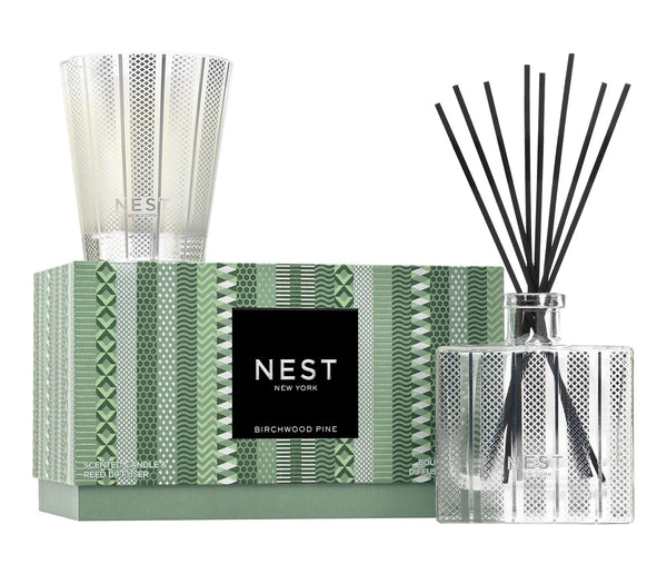 Birchwood Pine Candle & Reed Diffuser Set