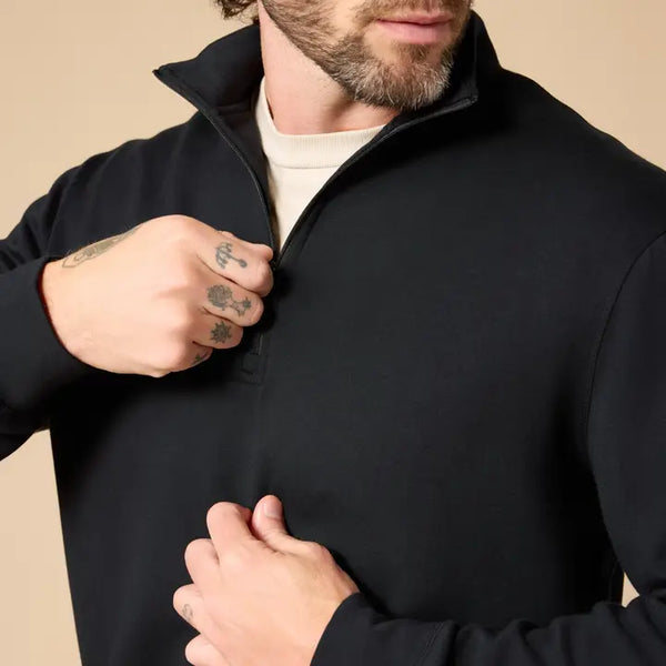 Take 10 Men's DreamTech 1/4 Zip: Black