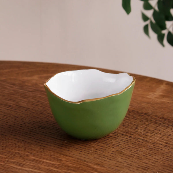 Encanto Osaka Small Bowl - Leaf Green & White