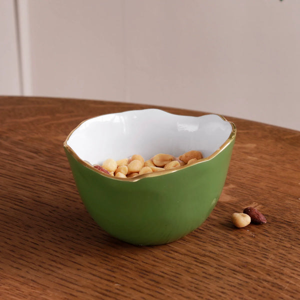 Encanto Osaka Small Bowl - Leaf Green & White