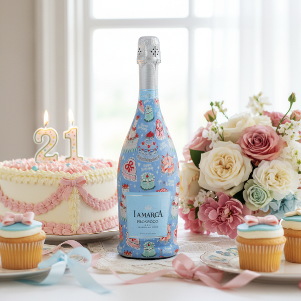 Birthday Patisserie Prosecco Bottle Wrap