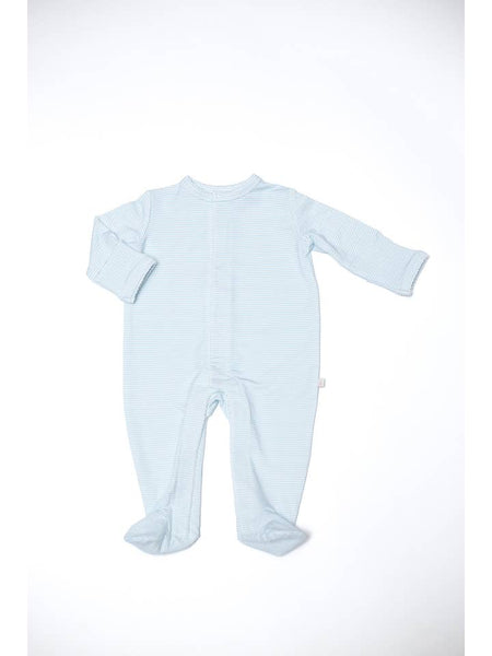 Snap Romper - Stripes (Breezy Blue)