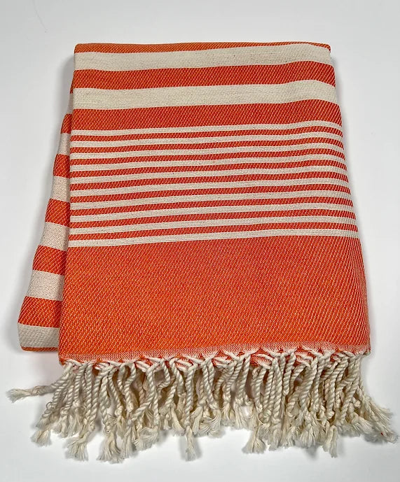 Carpe Diem Towel - Orange/White