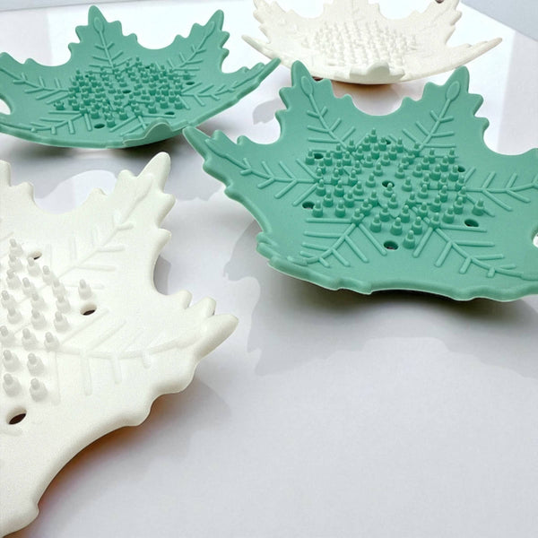 Snowflake Shower Steamer Tray - Soap Tray - Silicone Tray : White
