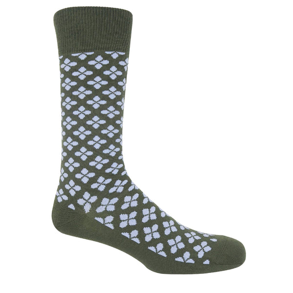 Clover Men's Socks: Olive