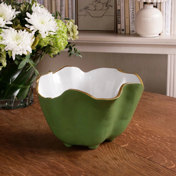 Encanto Onyx Ice Bucket - Leaf Green & White