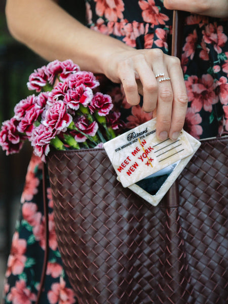 Hand-painted New York Postcard Compact Mirror | Eco-Friendly