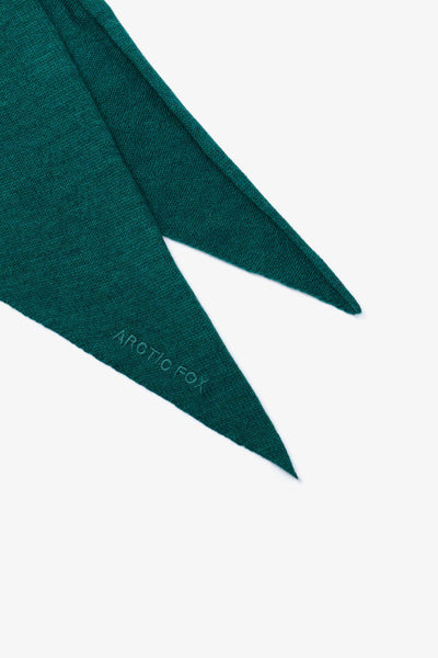 Merino Wool Triangle Scarf - Green