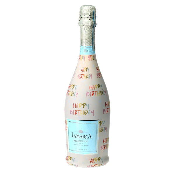 Birthday in Pastel Prosecco Bottle Wrap