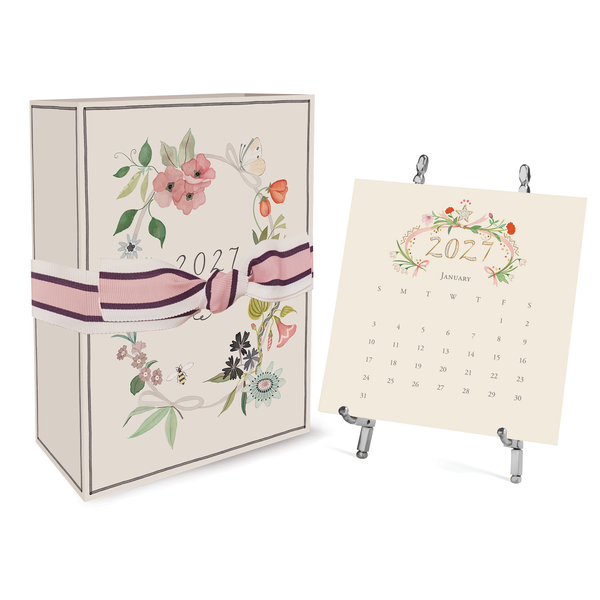 PREORDER - 2027 Classic Desk Calendar: Gold Easel