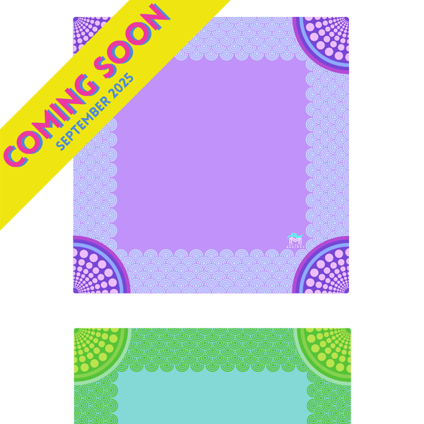 Purple MAHJONG MAT  |  Confetti  |  33" x 33":