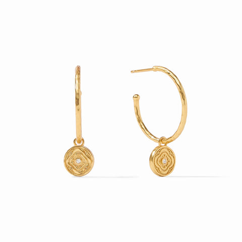 Astor Hoop & Charm Earring - GOld - OS