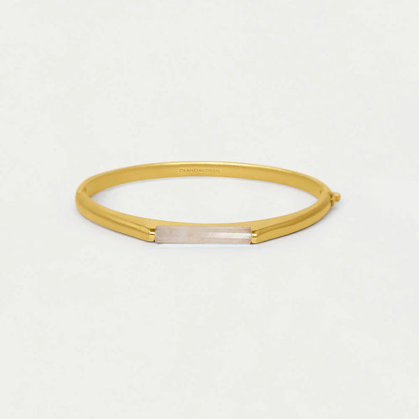 Revival Hinge Gemstone Bangles - Moonstone