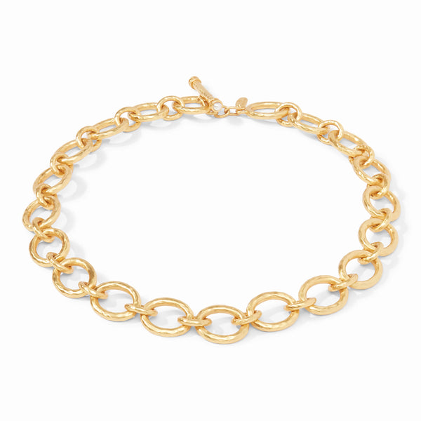 Catalina Demi Link Necklace -  Gold - Pearl