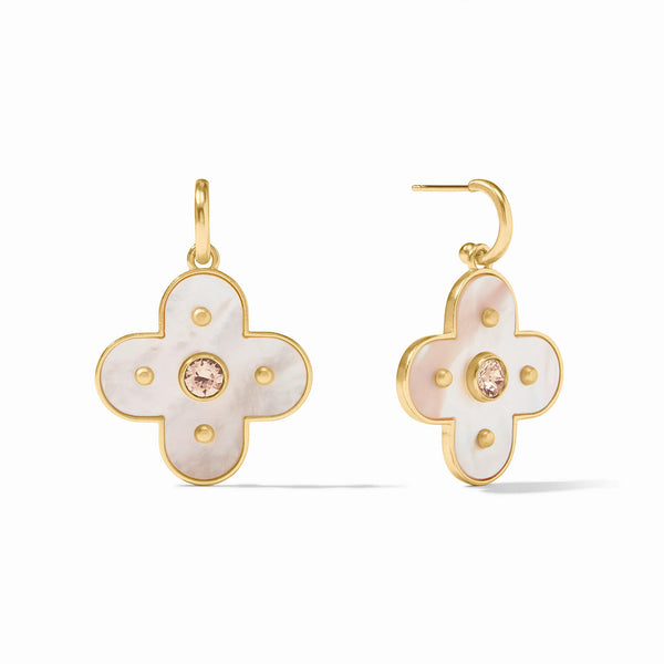 Colette Statement Hoop & Charm Earring - Gold - Champagne - OS