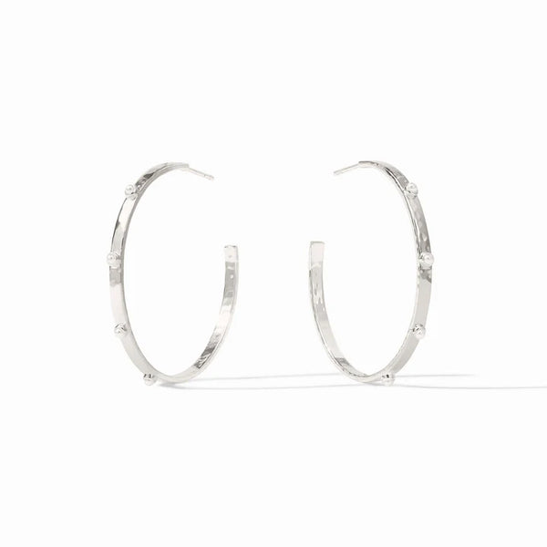Crescent Stone Hoop-Cubic Zirconia