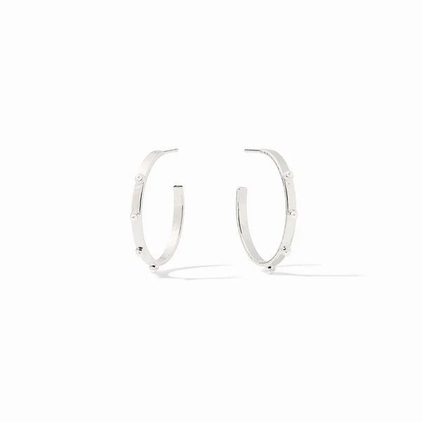 Crescent Stone Hoop-Cubic Zirconia