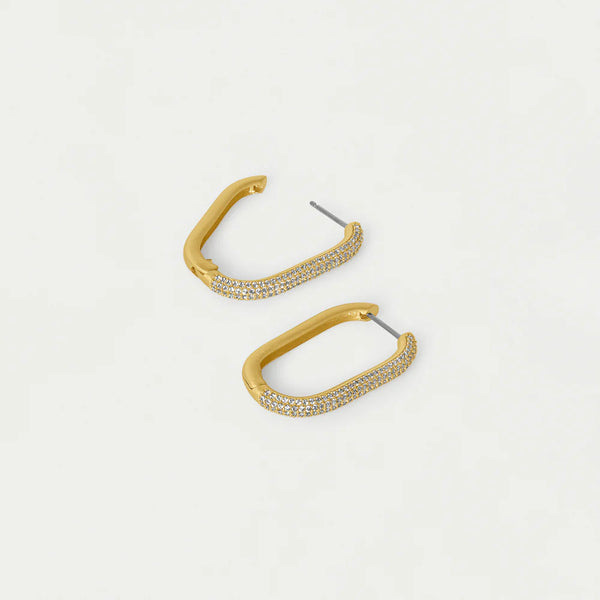 Juliette Pave Hinged Hoop - Gold