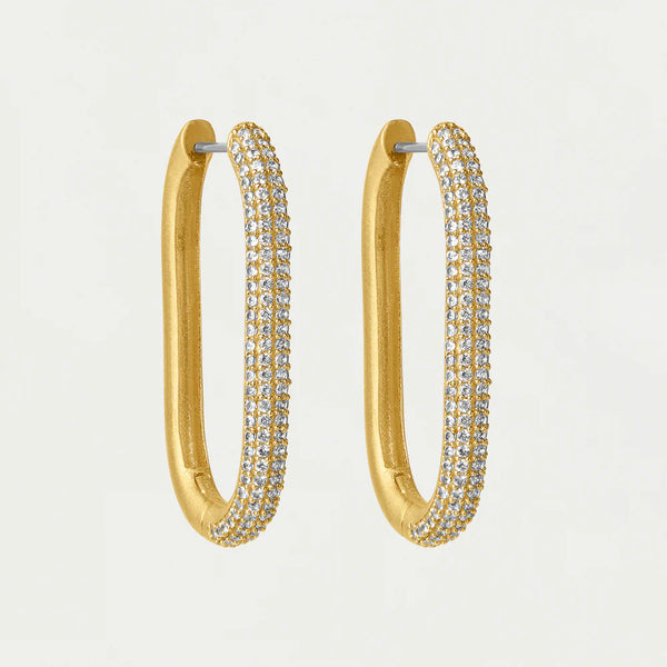 Juliette Pave Hinged Hoop - Gold