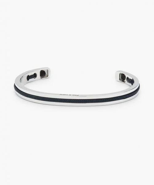 Navarch 6mm Mens Bracelet -Navy/Silver - M