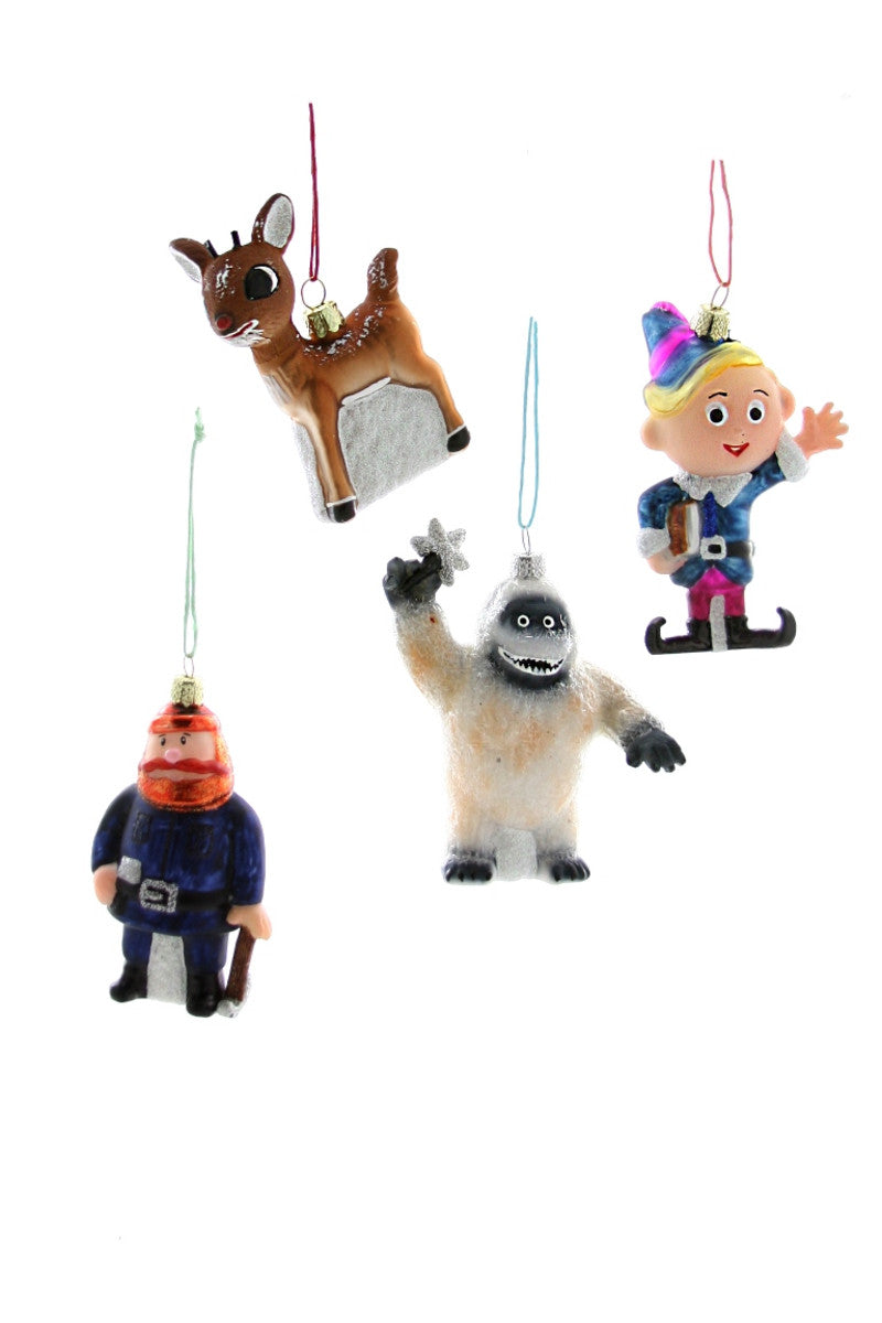 Retro Rudolf Character Ornaments