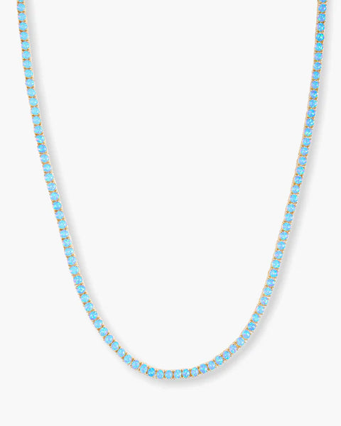 Grand Heiress Blue Opal 18" Necklace - Gold/Blue