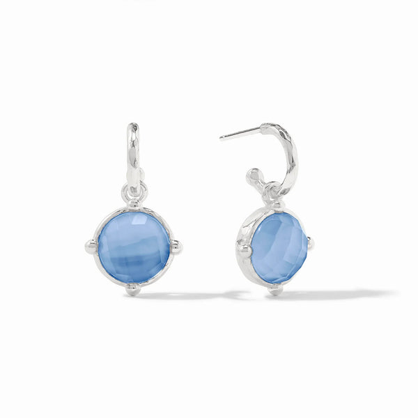 Honeybee Hoop & Charm Earring, Silver