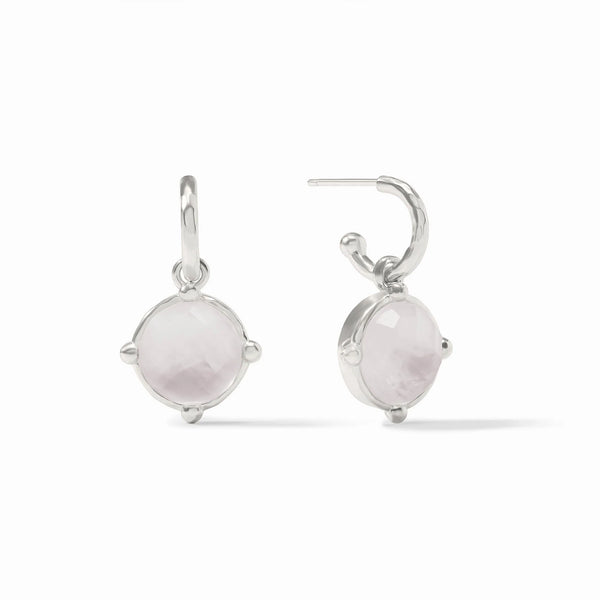 Honeybee Hoop & Charm Earring, Silver
