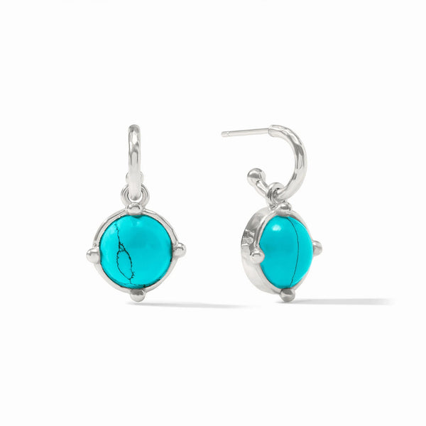 Honeybee Hoop & Charm Earring, Silver