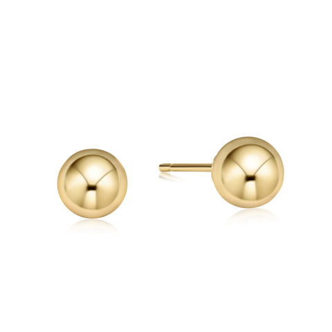 Classic 8mm Ball Stud Earrings - Gold