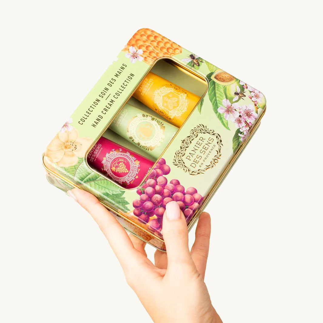 Timeless Tin Box - Honey, Almond & Grape Mini Hand Creams