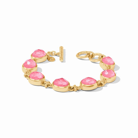 Nassau Demi Stone Bracelet - Iridescent Peony Pink