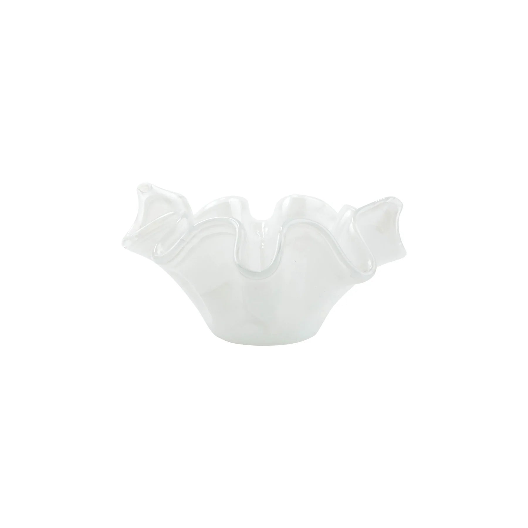 Onda Glass Small Bowl - White