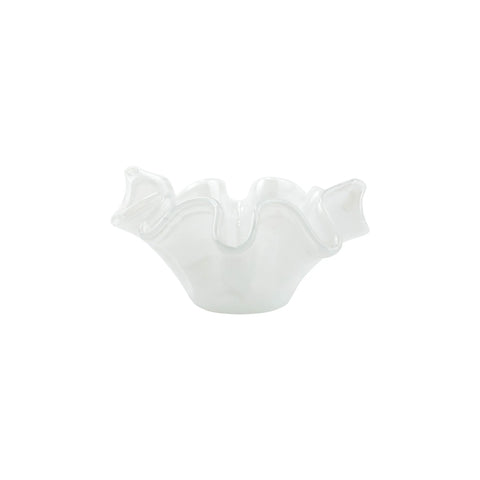 Onda Glass Small Bowl - White
