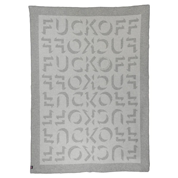 Merino Wool Fleece Throw ~ Expletive ~