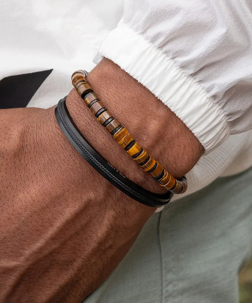 Brontide 6mm Adjustable - Tiger Eye/Black