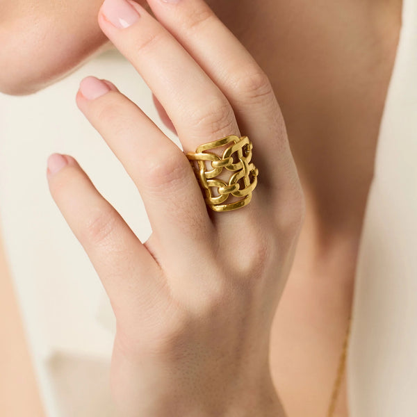 Sahara Statement Ring - Gold - OS