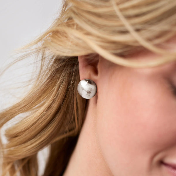 Solara Stud Earrings - Silver