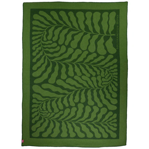 Merino Wool Fleece Throw ~ Leaf ~