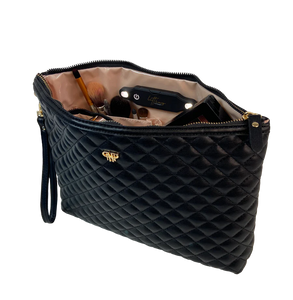 Black Litt Makeup Case - Timeless Quilted