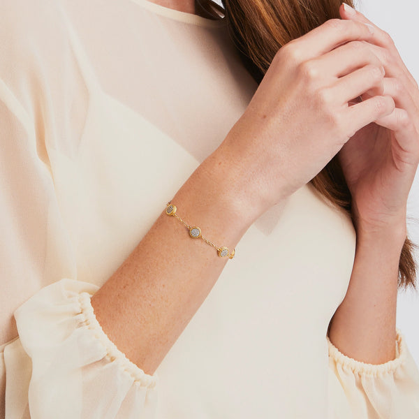 Windsor Delicate Bracelet - Pave Cubic Zirconia - Gold