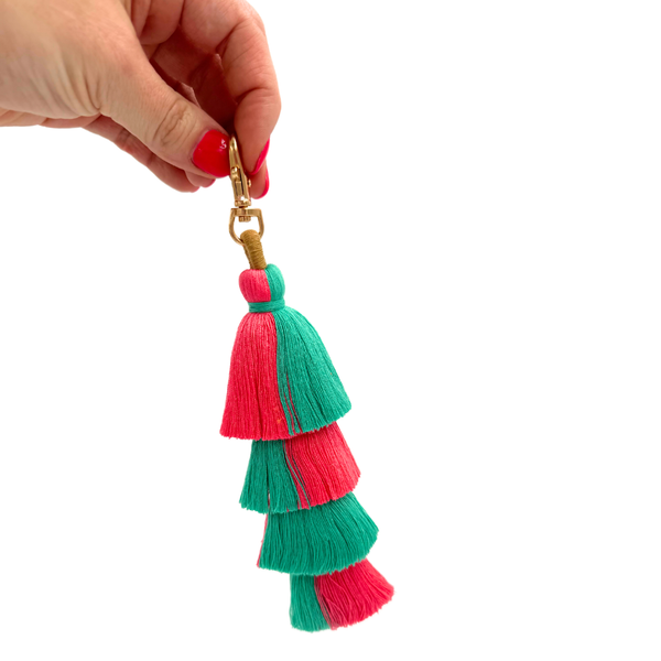 TASSEL | MANY COLORS & STYLES | Perfect Boho Accessory for Mahjong Tile Bags or Pouches: Purple- 3 Layer