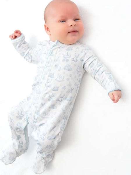 Snap Romper - Nursery Toile (Blue)
