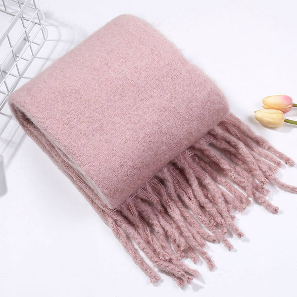 Soft Mohair Feel Scarf - Cozy Winter Wrap_CWASC0323: Green / (OS) 1