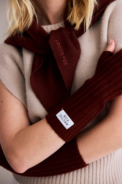 Merino Wool Triangle Scarf - Dark Walnut Brown
