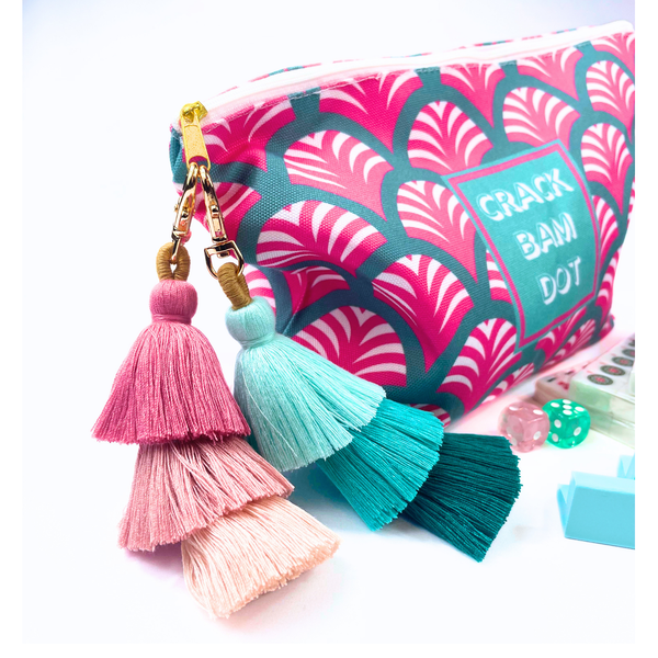 TASSEL | MANY COLORS & STYLES | Perfect Boho Accessory for Mahjong Tile Bags or Pouches: Purple- 3 Layer