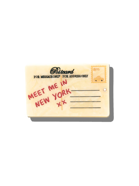 Hand-painted New York Postcard Compact Mirror | Eco-Friendly