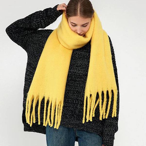 Soft Mohair Feel Scarf - Cozy Winter Wrap_CWASC0323: OLIVE / (OS) 1