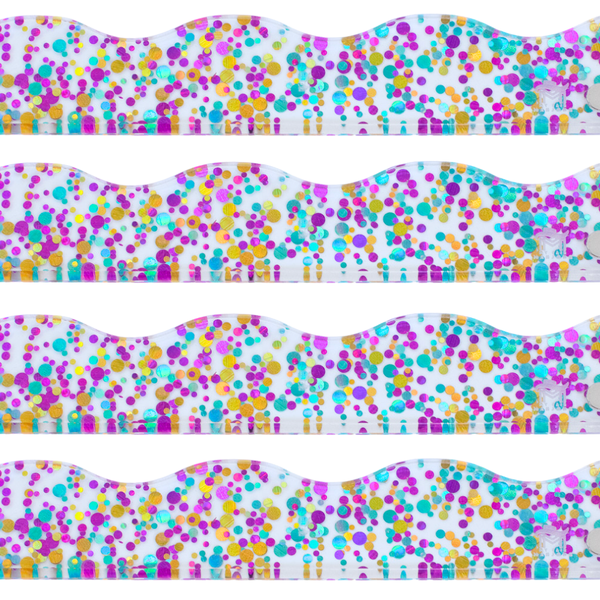 MAHJONG RACK PUSHER ADD ON-MAGNETIC | Premium Acrylic Set(4): Transparent-Wavy-Bright Pink