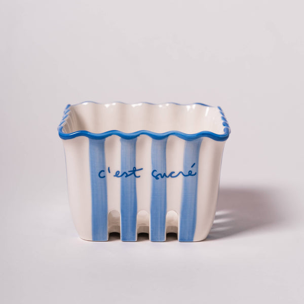 Blue Kinsey Scallop Mini Berry Basket